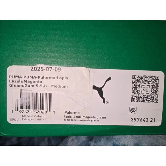 NIB PUMA Palermo Sneakers Lapis Lazuli/ Magenta Gleam/ Gum Size W 9.5 M 8 - Picture 2 of 10